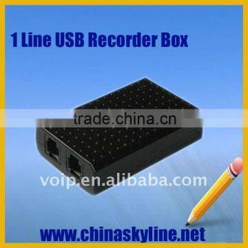 TYH8200,1 line usb call recorder box,support analog phone only