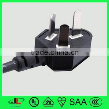 6-10A,250V CCC China copper ac wire flexible power cord round pin adaptor plug cable