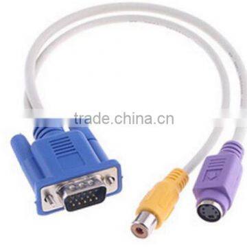 colorful VGA RCA S-Video AV Adapter Converter Cable made in china
