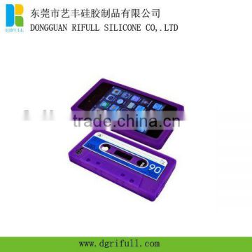 cassette tape silicone case for iphone 4