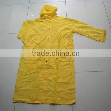 Custom Branded Adult Yellow PVC Raincoat