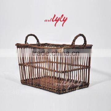 New design handmand wicker storage basket wholesale for home decoration