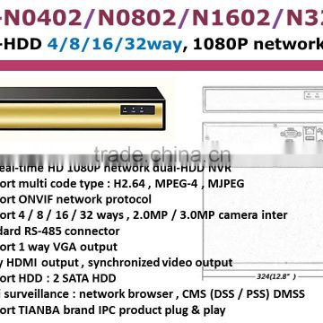 IW-N0802 8CH Full Real Time HD 1080P Dual HDD NVR