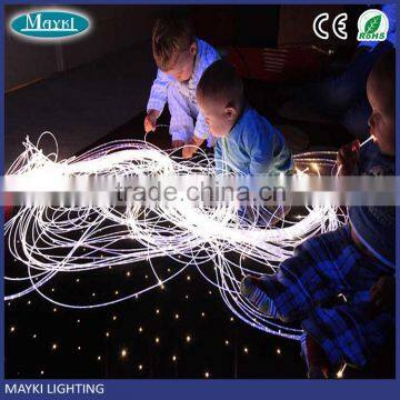 16W RGB color changing fibre optic sensory kit for kids light source and polymer tails