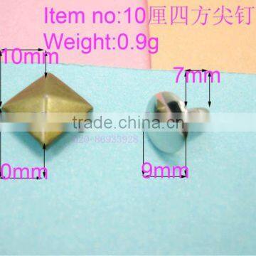 Decoration metal 10mm square rivet Handbag,luggage