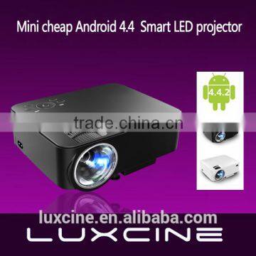 New arrival! PTP200C 2 in 1 LED Projector + TV BOX 2000 Lumens in Android WIFI Bluetooth Smart Beamer