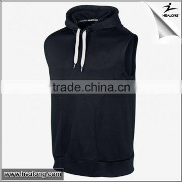 Designer Sublimation Printing Sleeveless Gym Hoodie Wholesale