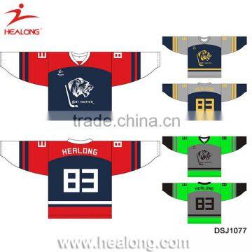 China Factory Custom Sublimaiton Ice Hockey Jersey Cheap Equipment