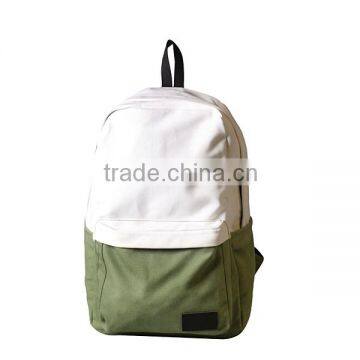 China bag factory cotton canvas backpack with plain sesign for Usa Market