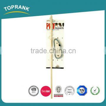 Plastic Fleece strip cat wand with high quality