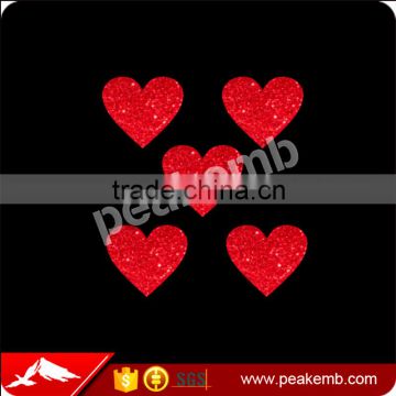 Red Heart Glitter Heat Transfer For Vanlentine