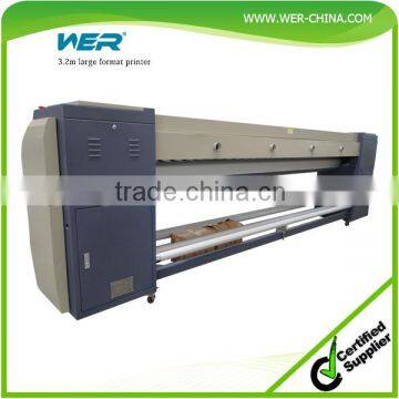 Top sellling 3.2 m WER S3204 large format billboard pvc banner printing machine, flex solvent printer