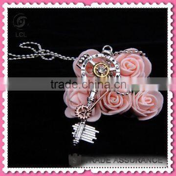Steampunk Men Necklace Key Pendant, Vintage Steampunk Jewelry photo-4