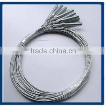 Steel cable with thread stud terminal