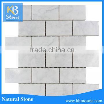 italian carrara white marble mosaic subway tiles mosaic