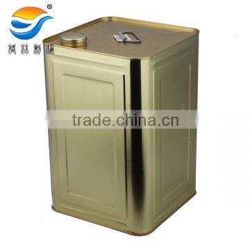 18L square tin can tinplate golden color