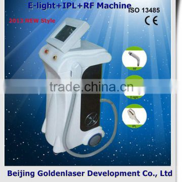 2013 New Design Multi-Functional Beauty Equipment 10MHz E-light+IPL+RF Machine Ipl House Use Shrink Trichopore