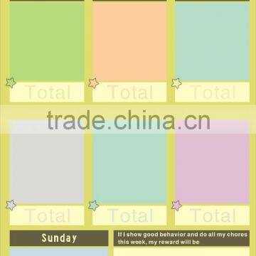 Custom Design Multi Purpose Magnet Chores Chart Daily Kids Schedule Dry Erase Weekly Calendar photo-6