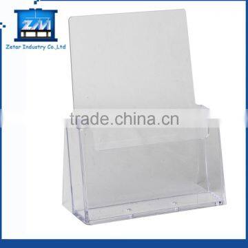 Injection Molded Plastic Leaflet Holders With Slant Back For Tabletop or Wall Mount Use photo-3