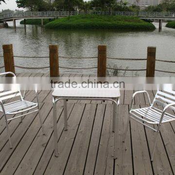 modern aluminum table and chair