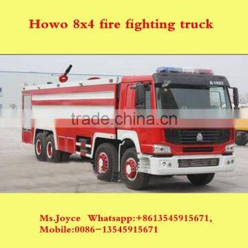 Howo 8x4 Fire Fighting Truck, Water Foam Dry Powder Fire Truck