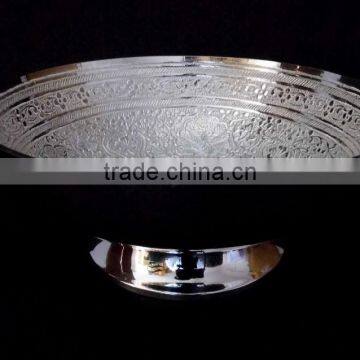 Promotional gift New Year gift beautiful silver plated brass bowl