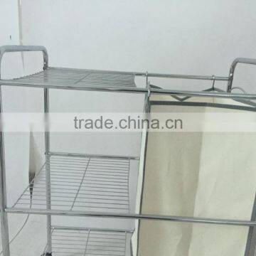 Vivinature New Design Laundry Carts Standard Wire Frame Metal Laundry Trolley Hamper photo-3