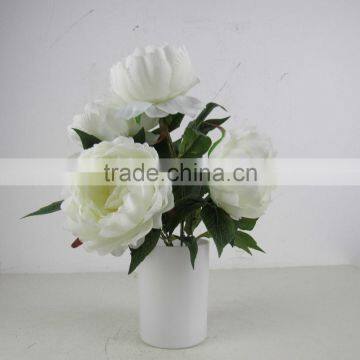 SJ1011486 Fake Frangipani Flower Making /fabric Frangipani Flower photo-2