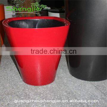 SJLJ013386 high quality fiberglass pot / plastic garden planter pot flower pot