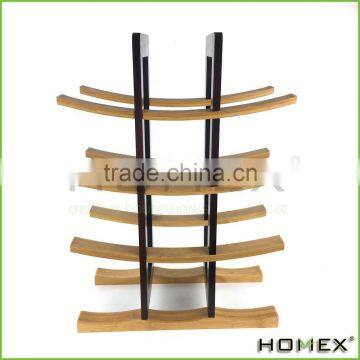 Bamboo wine storage rack/ wine display rack Homex-BSCI