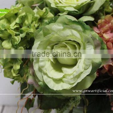 GNW FL-RS60-4-3 High Similation Wedding Decoration Silk Flower Artificial Rose for Sale photo-3