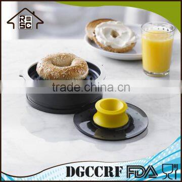 NBRSC Plastic Adjustable Safety Bagel Slicer Slicing Guide With Safety Cutting Finger Guard photo-2