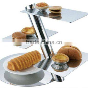 4 layer Stainless steel buffet display shelf