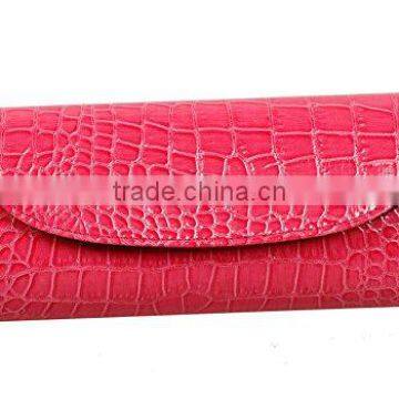 Womens Envelope Evening Patent Croc Skin Embossed Party Clutch photo-5