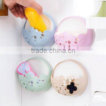 Hanging Soap Holder Plastic Soap Holder Soap Dish Holder Over Sink Shelf With Suckers photo-2