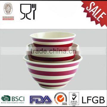 Melamine Salad Bowl,Patterned in Stripes Melamine Bowl