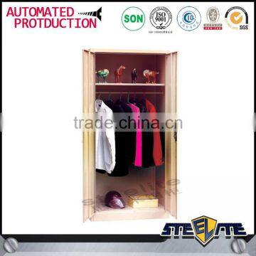Sample Bedroom Wardrobe Stainless Steel Hanging Clothes Storage Cabinet With Adjustable Shelves photo-5