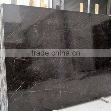 Gold Inlaid With Jade Brown Marble Tiles and Slabs photo-2