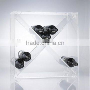 Clear Acrylic Wine Bottle Holder for Hotel/resturant/bar/home
