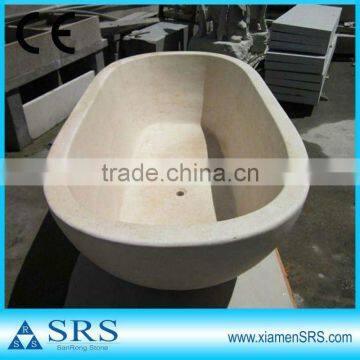 Beige marble stone massege bathtub price