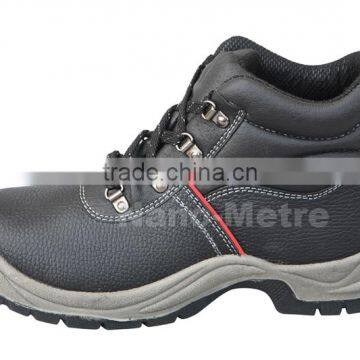 NMSAFETY protection feet PU sole safety shoes steel toe cap leather working shoes