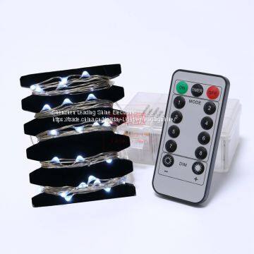 multi-function warm white copper string battery operated light for home holiday decoration