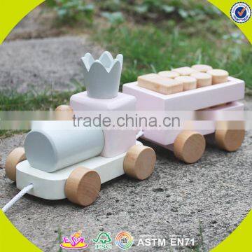 2017 wholesale baby wooden push and pull toys best kids wooden push and pull toy funny children push and pull toys W05C076