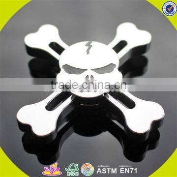 Wholesale stress reducer gold skull four sides lightweight aluminum alloy hand spinner fidget EDC focus toy W01A287