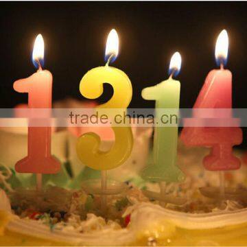 Memorial Arabic Numerals Happy Birthday Candle