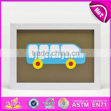 2017 New Design Cartoon Hanging Painting Wooden Kids Wall Art W09D023 photo-3