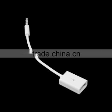 1pcs 3.5mm Male AUX Audio Plug Jack To USB 2.0 Female Converter Cable Cord Car MP3 Newes