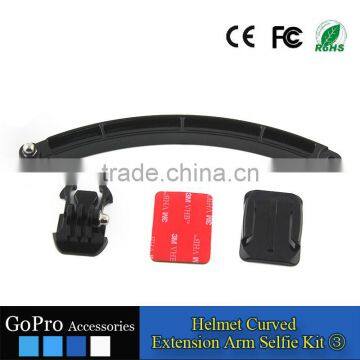 2016 New Wholesale Helmet Curved Extension Arm Selfie Kit for Sports Camera Accessory photo-2