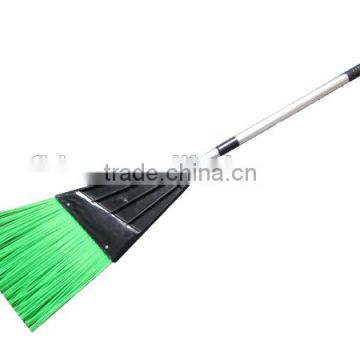 Long Aluminum telescopic handle garden broom for cleaning fallen leaves