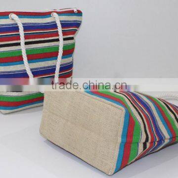 Reusable Waterproof Jute Beach Bag With Custom Printing photo-3